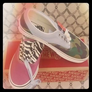 VANS Mismatch Era Size 8 Zebra/Camo